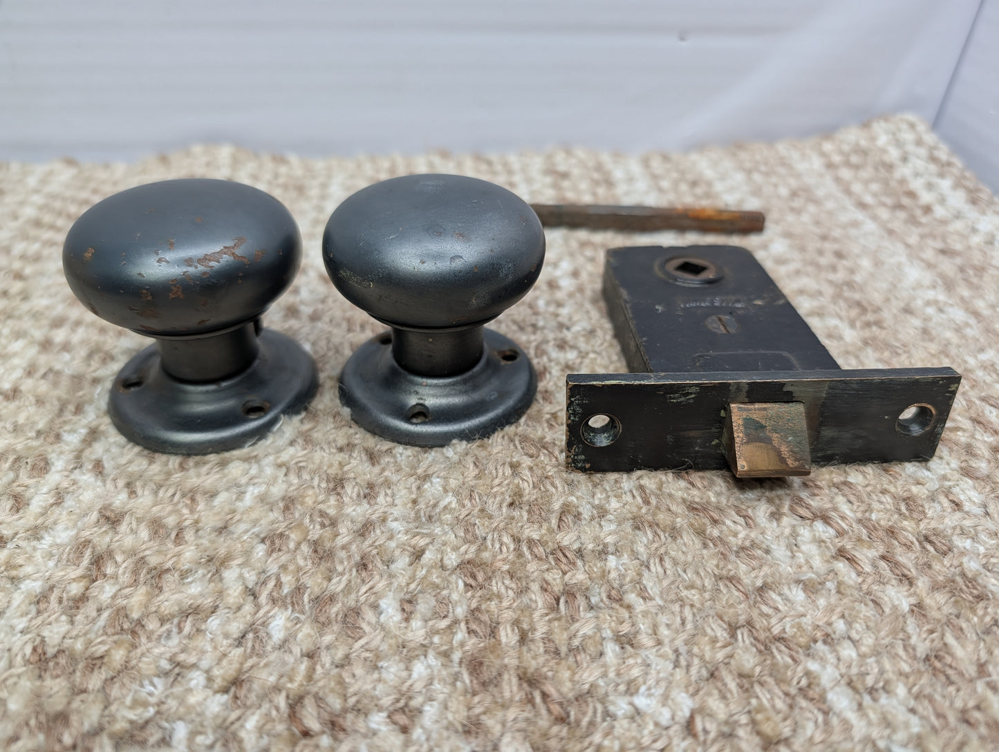 Antique Russwin #029 Mortise, Door Knobs and Rosettes