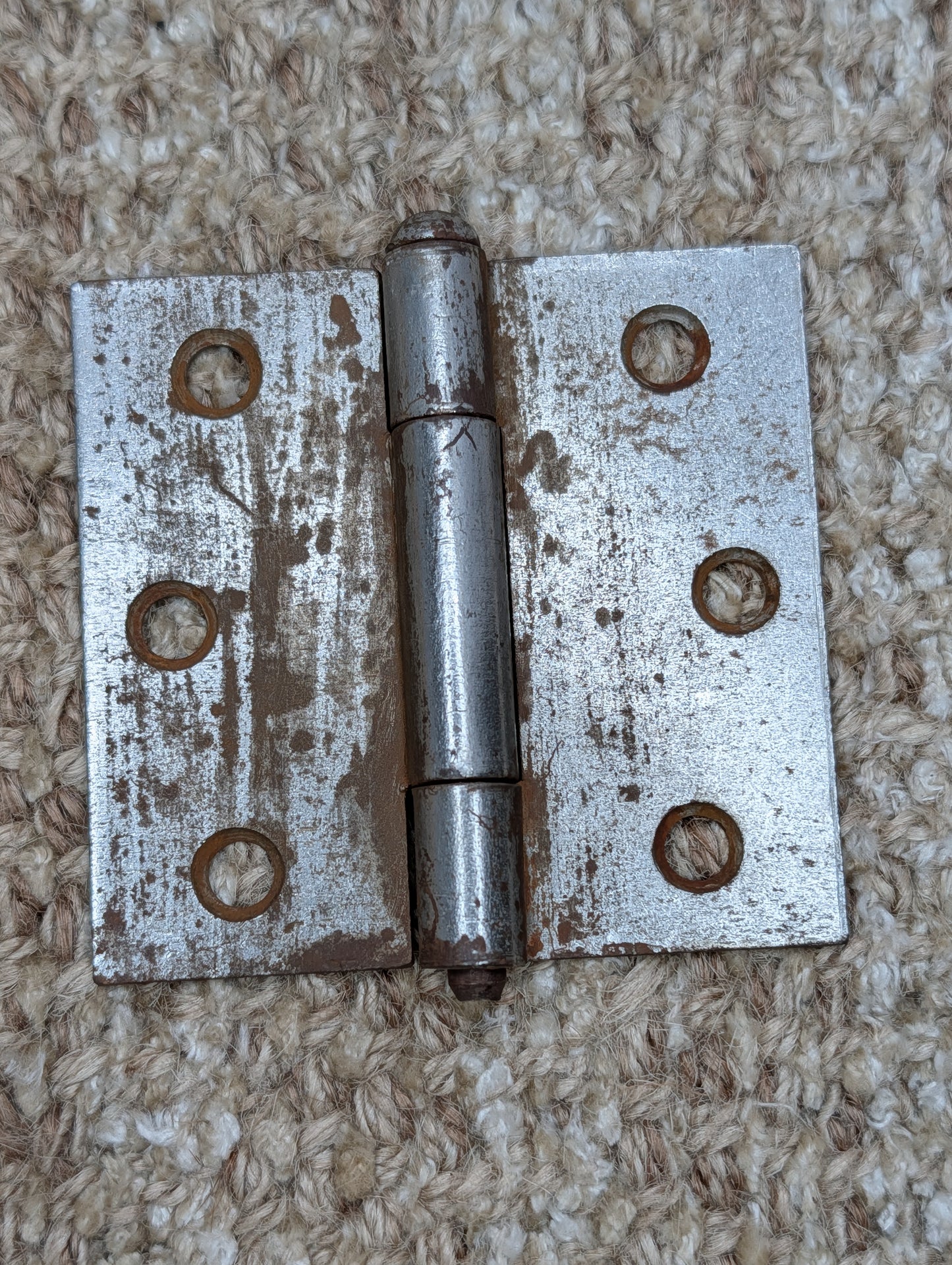 Pair 3" x 3" Antique Steel Butt Hinges Door Hardware