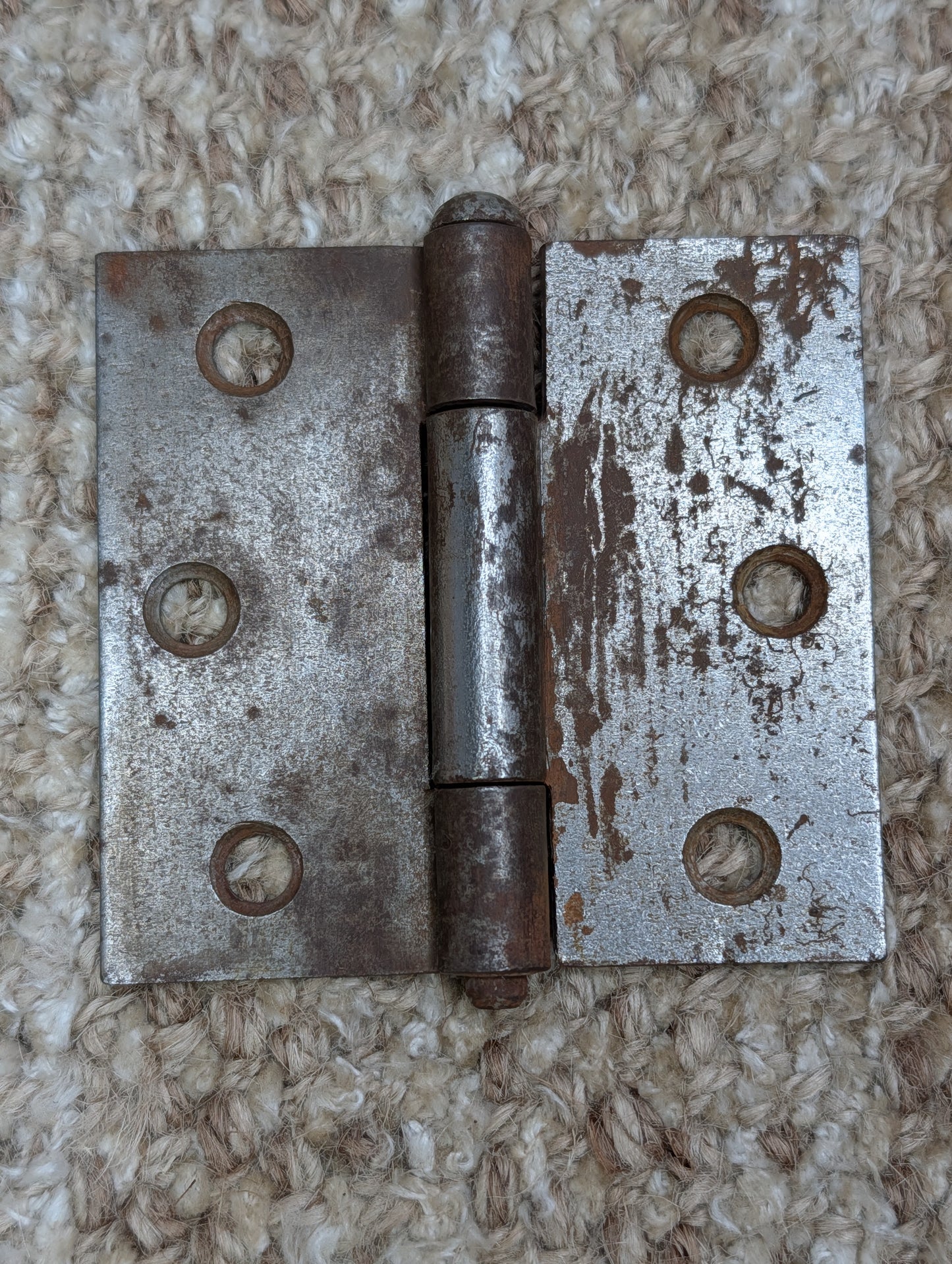 Pair 3" x 3" Antique Steel Butt Hinges Door Hardware