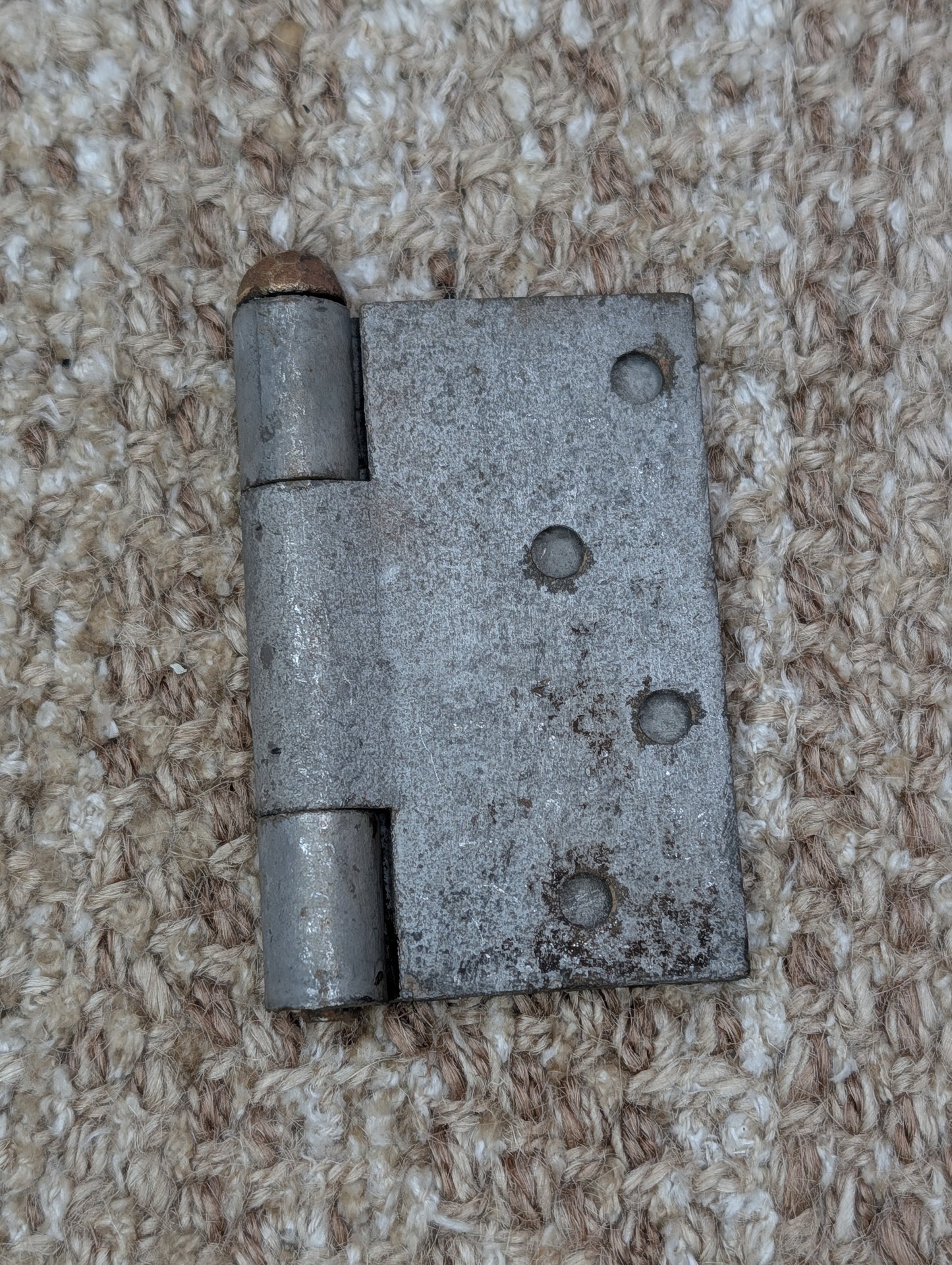 3 1/2" x 3" Antique Steel Butt Hinge With Brass/Bronze Pin Door Hardware