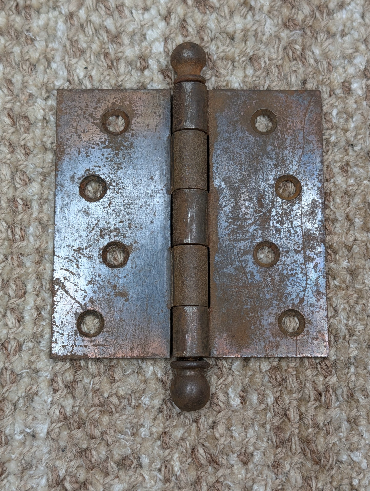 4" x 4" Antique National Steel Ball Tip Pin Hinge Door Hardware
