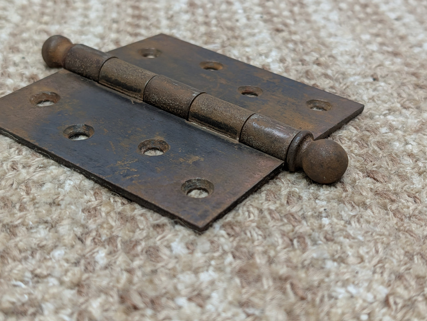 4" x 4" Antique National Steel Ball Tip Pin Hinge Door Hardware