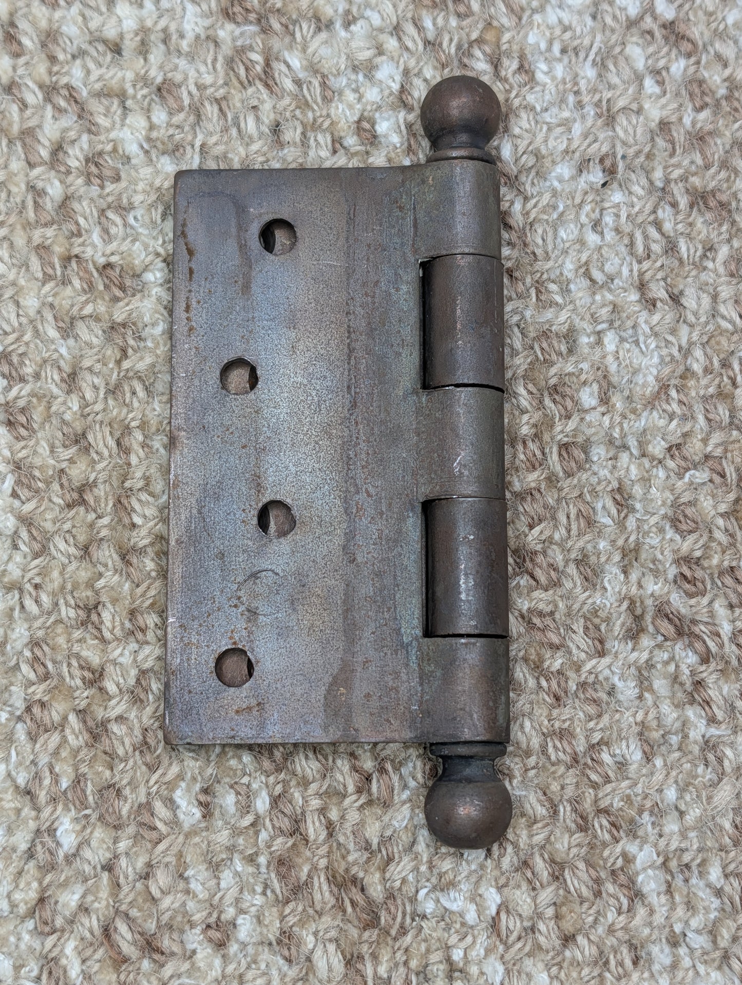4" x 4" Antique Stanley Steel Ball Tip Pin Hinge Door Hardware