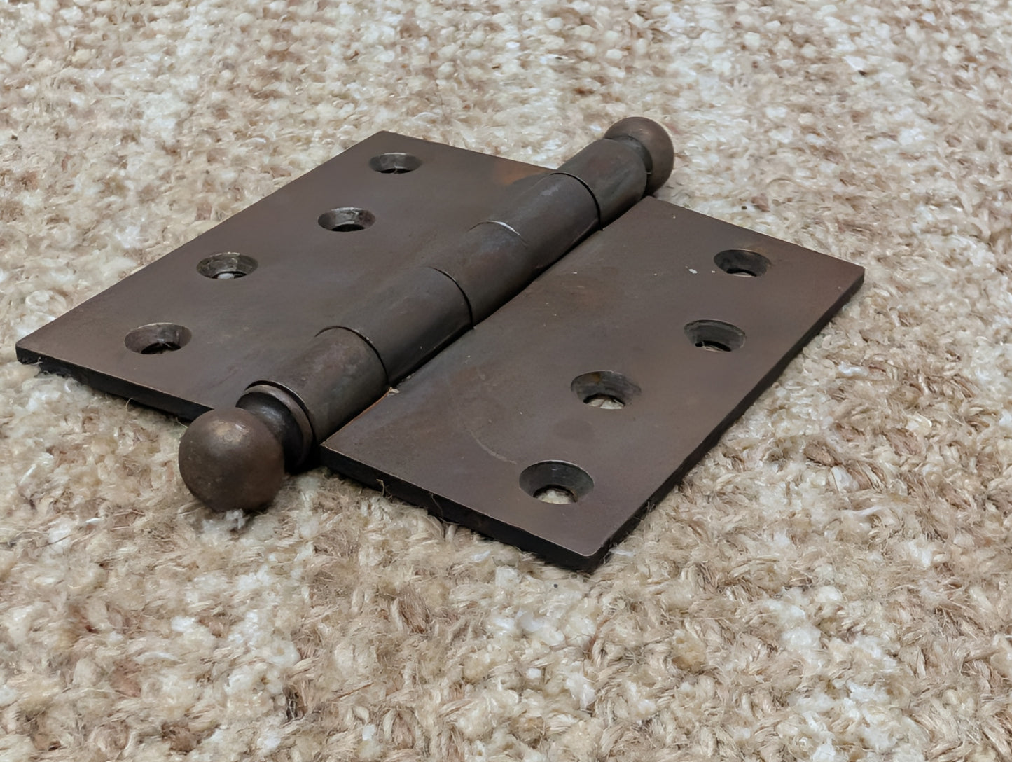 4" x 4" Antique Stanley Steel Ball Tip Pin Hinge Door Hardware
