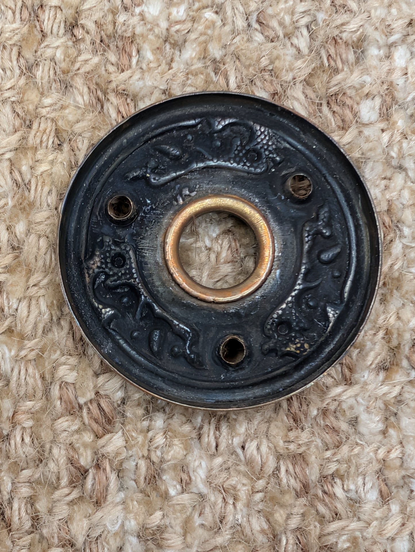 2" Antique Decorative Brass Rosette Escutcheon For Door Knob
