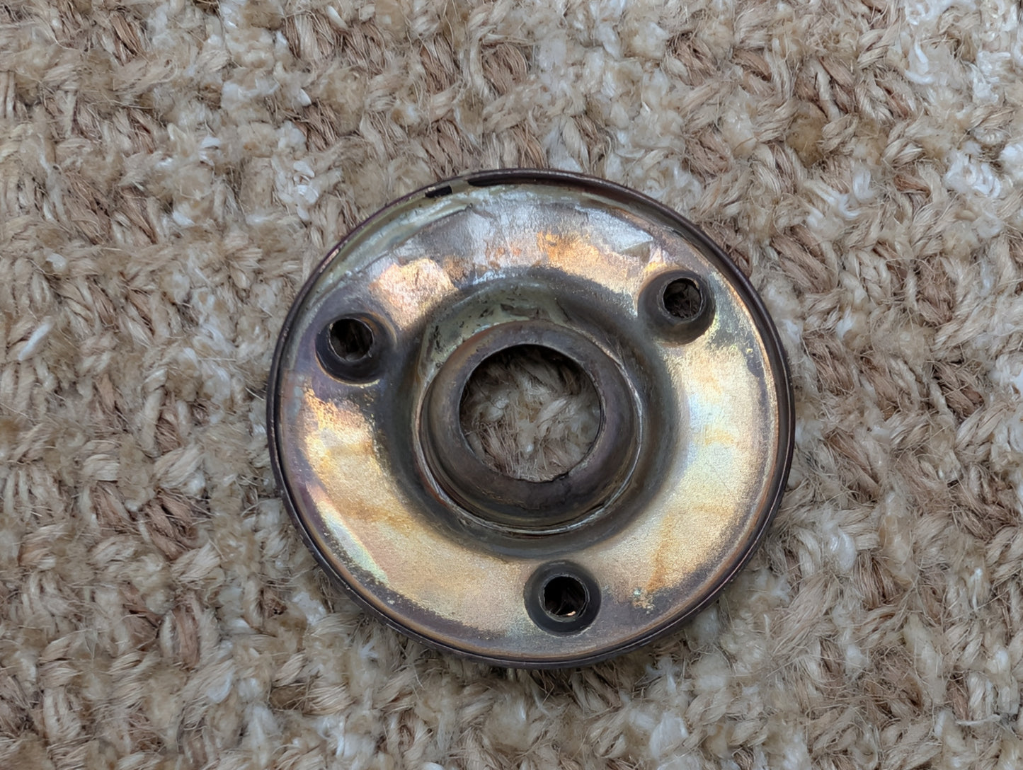1 15/16" Antique Brass Rosette Escutcheon For Door Knob