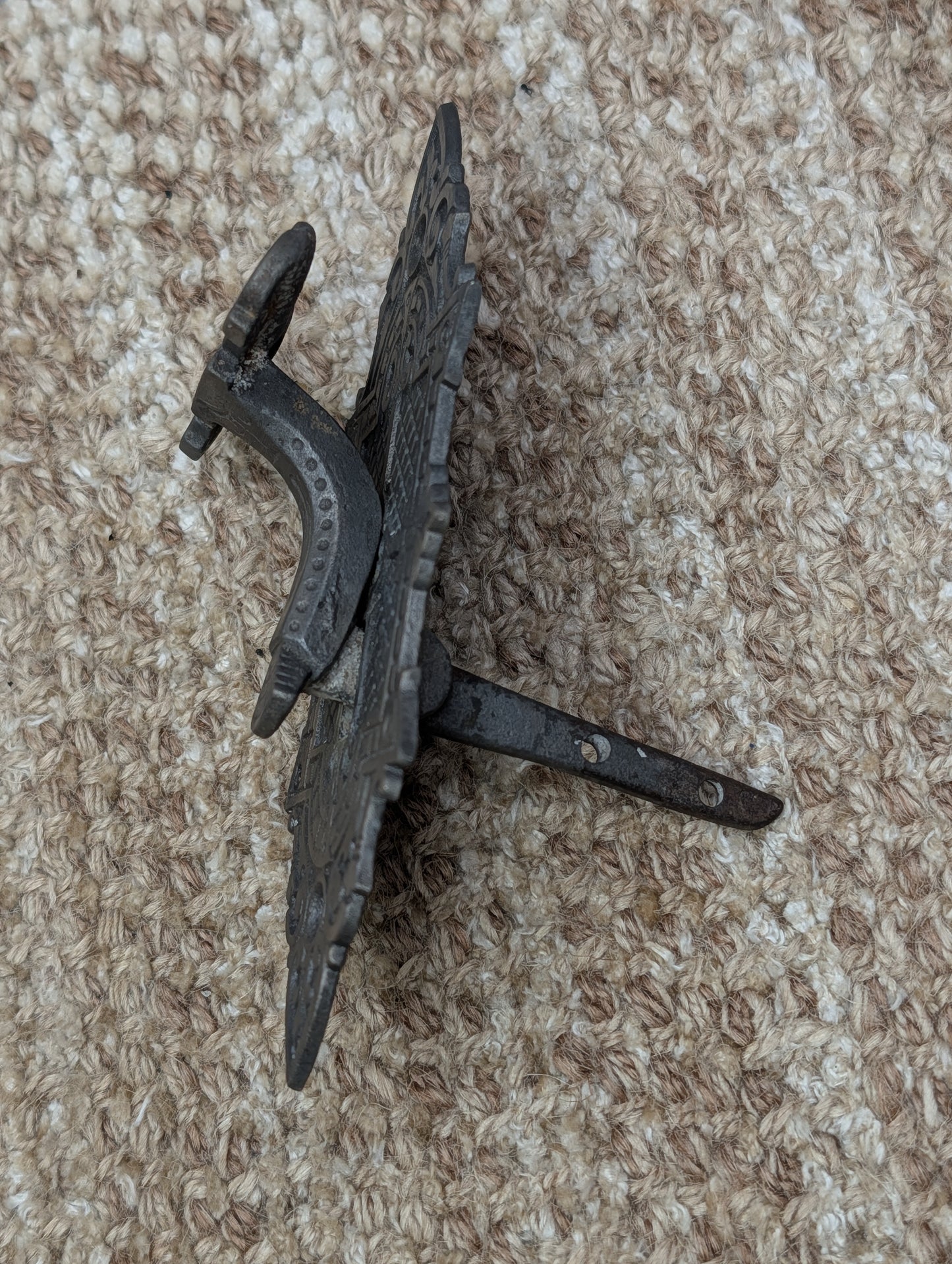 Antique Decorative Cast Iron Door Bell Lever