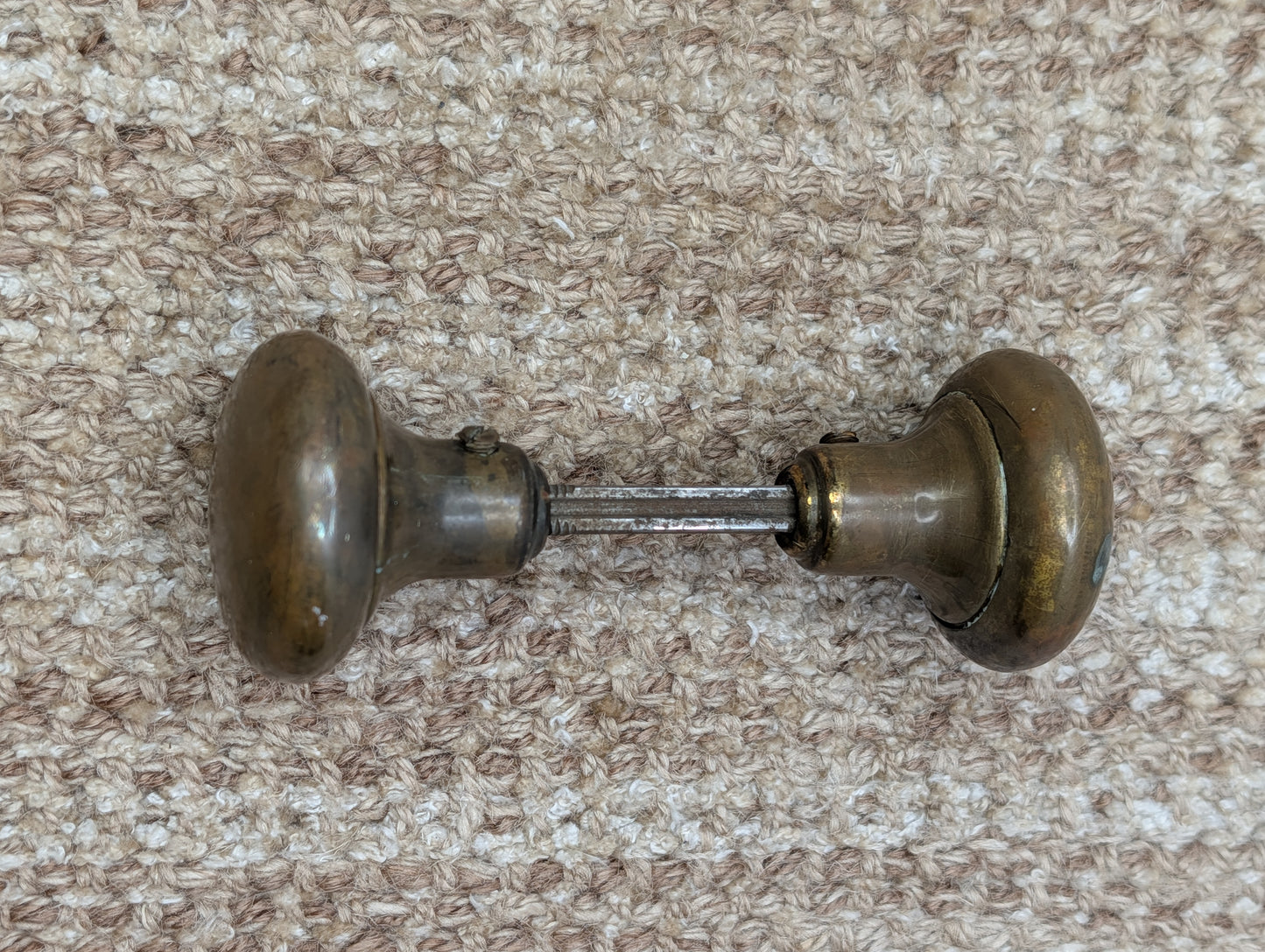 2" Antique Brass Door Knob Set Door Hardware