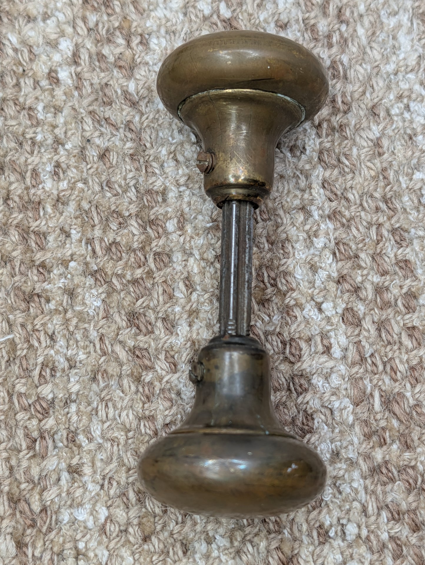2" Antique Brass Door Knob Set Door Hardware