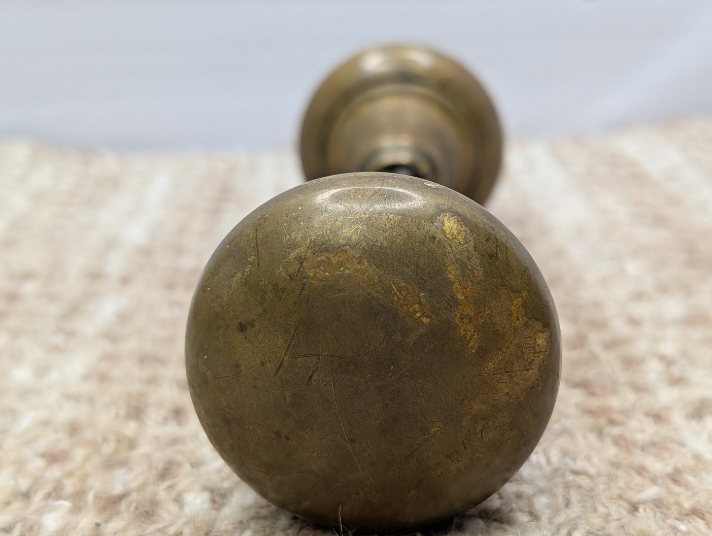 2" Antique Brass Door Knob Set Door Hardware