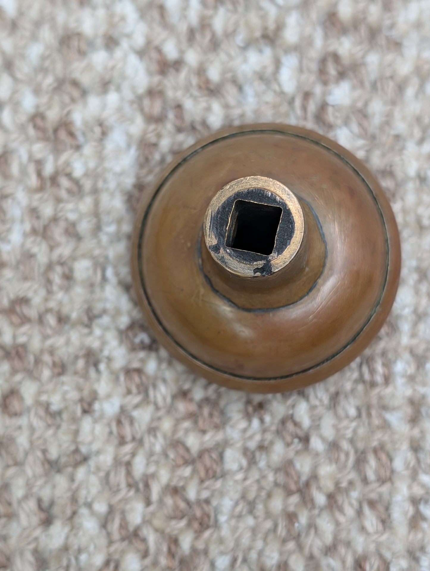 2 1/4" Antique Brass Concentric Beaded Door Knob Set Door Hardware