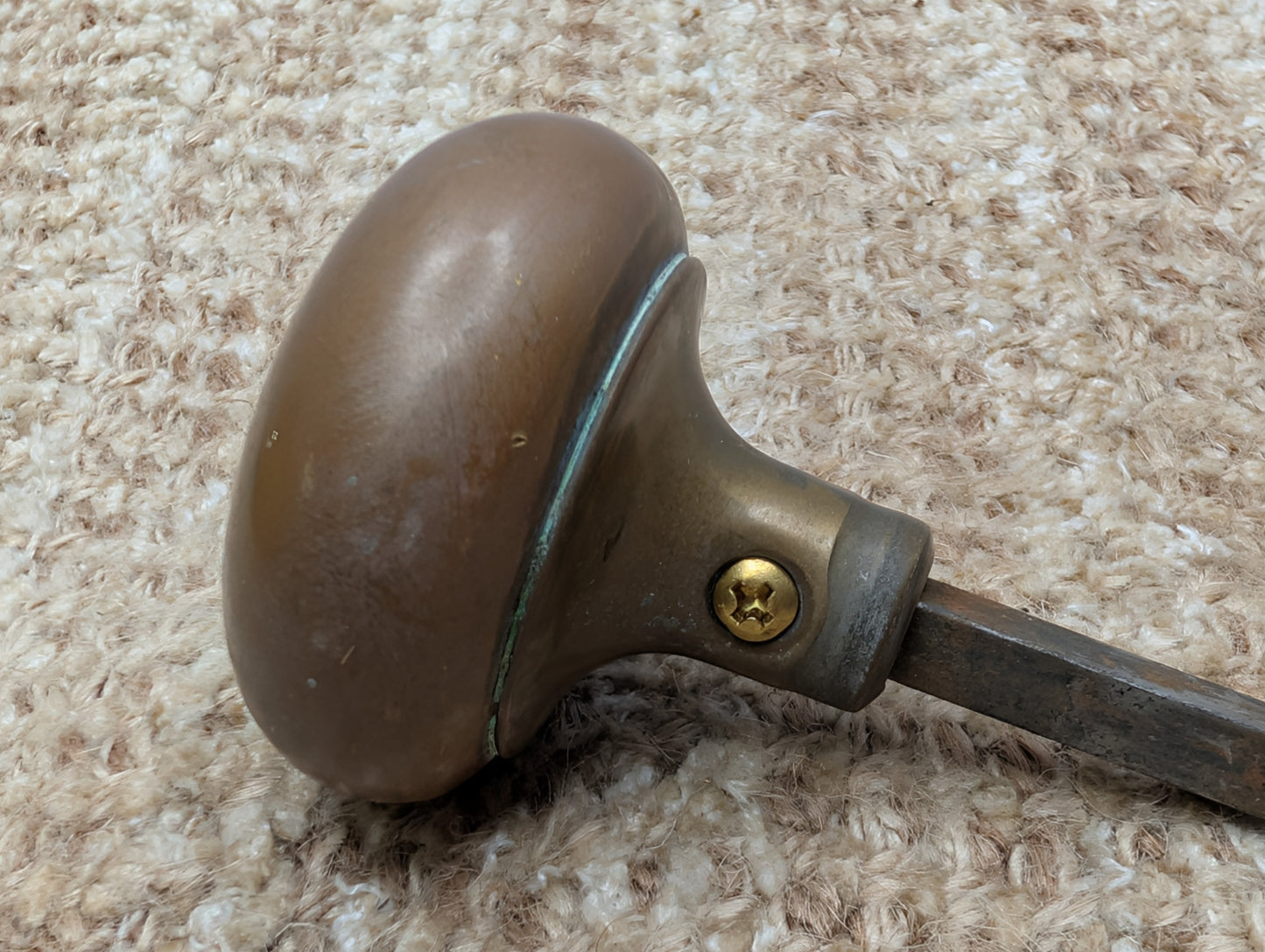 2 1/4" Antique Brass Door Knob Set Door Hardware