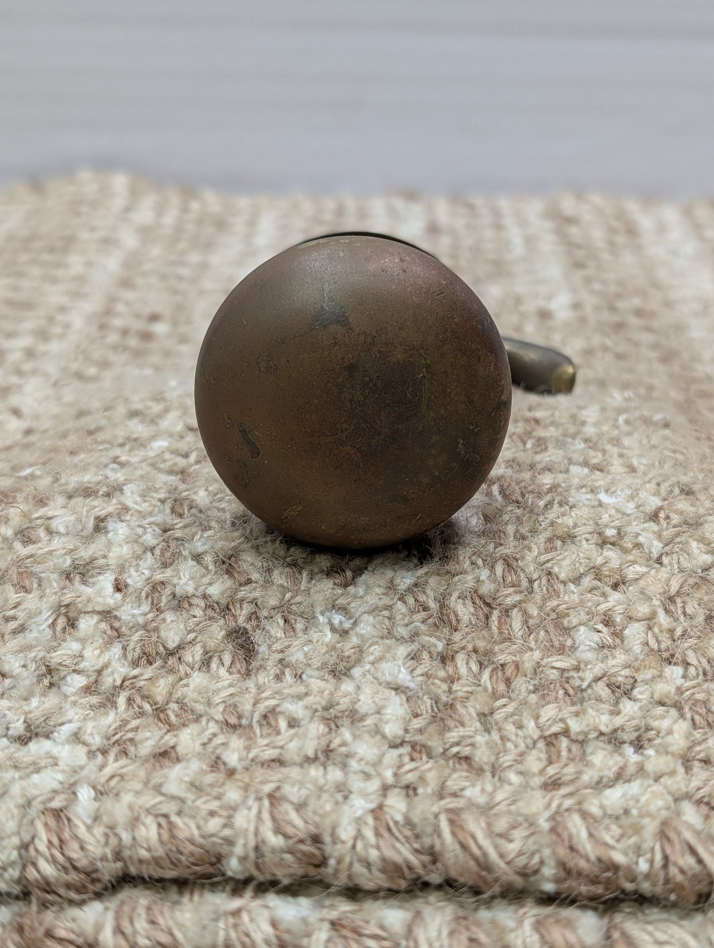1 3/4" Antique Brass Door Knob With Brass Lever & Rosettes Door Hardware