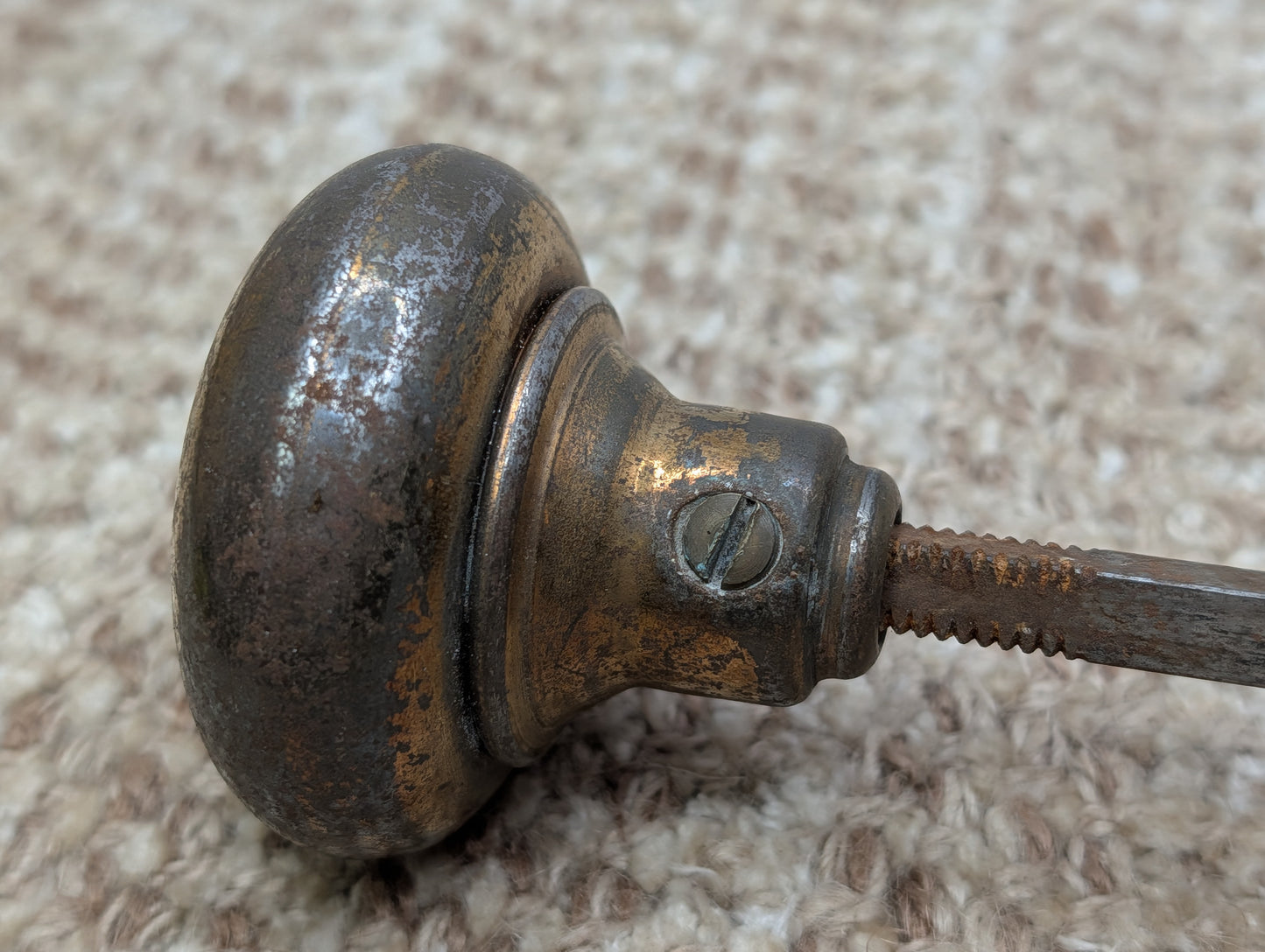 2 1/4" Antique Brass Plated Door Knobs & 2 1/4" x 7" Door Plates Hardware