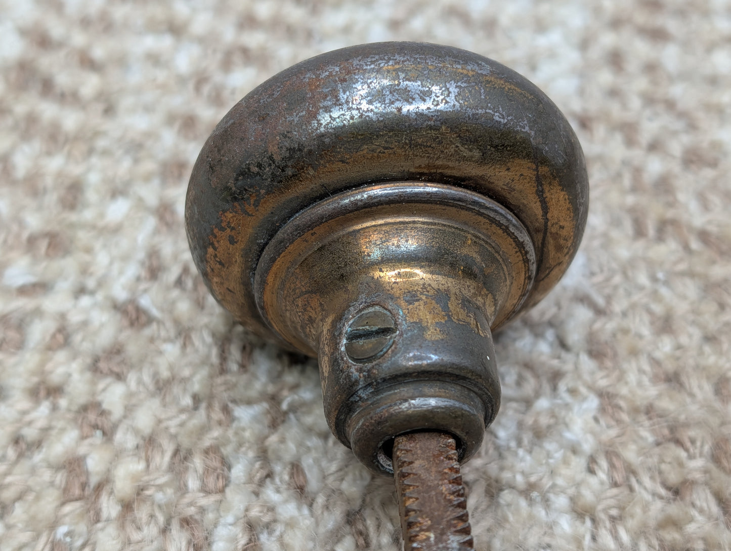 2 1/4" Antique Brass Plated Door Knobs & 2 1/4" x 7" Door Plates Hardware