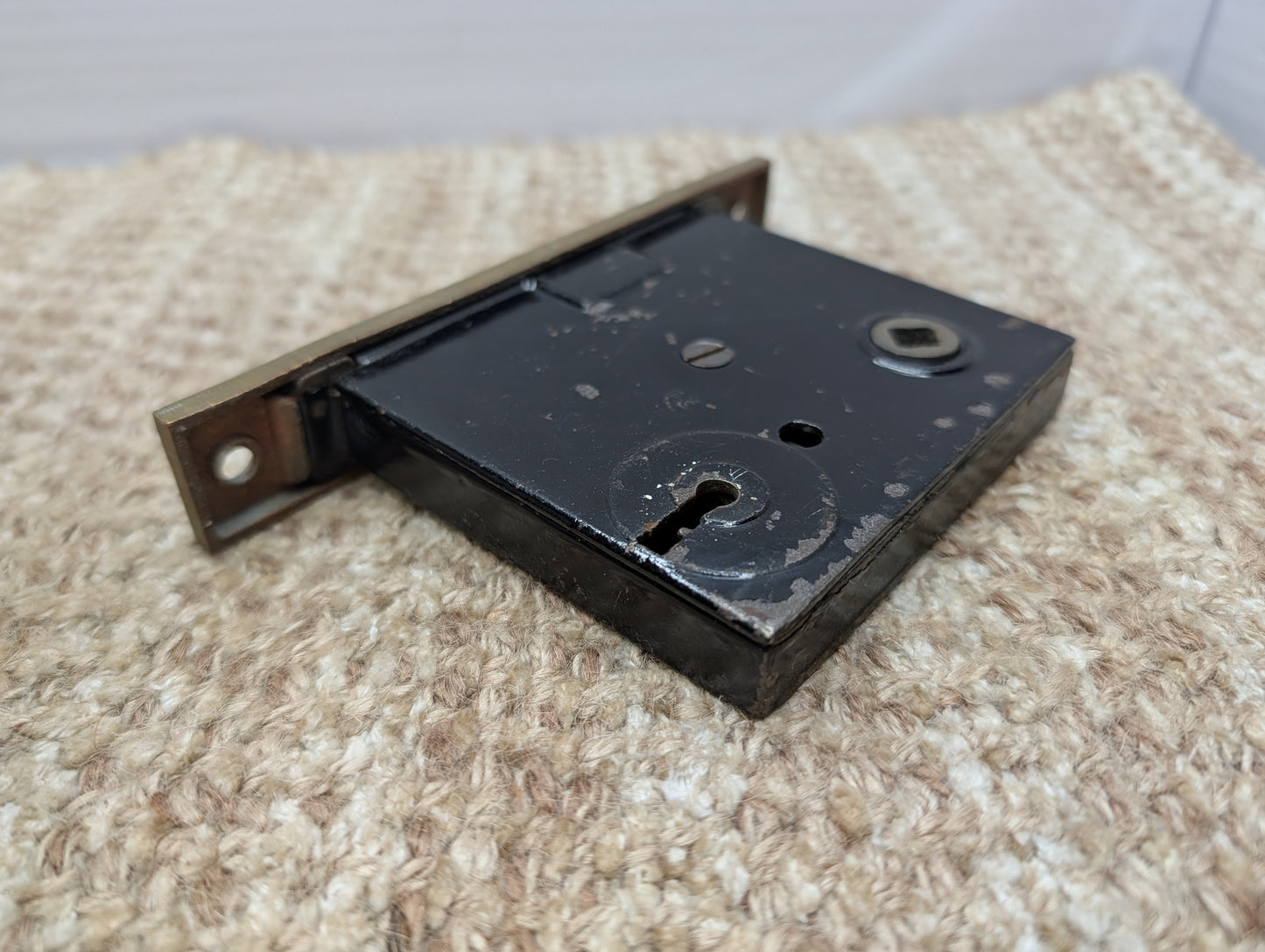 Antique Interior Mortise Lock Door Hardware #3440 With Key