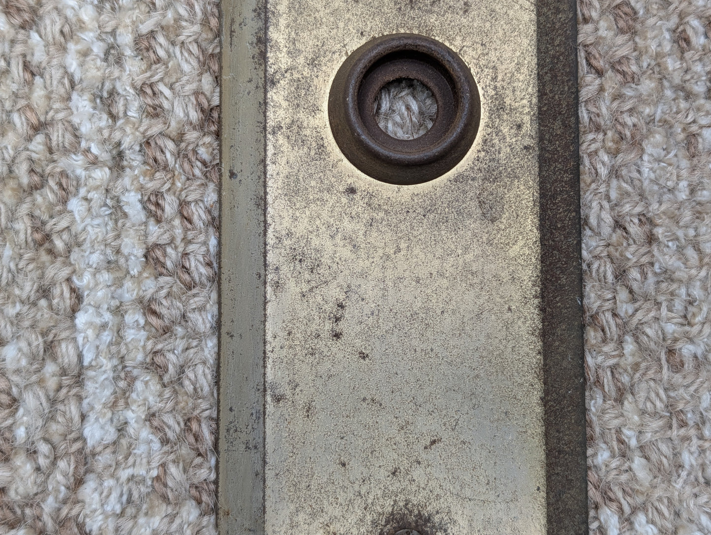 2 3/4" x 10"  Antique Brass Plated Stamped Steel Door Knob Plate