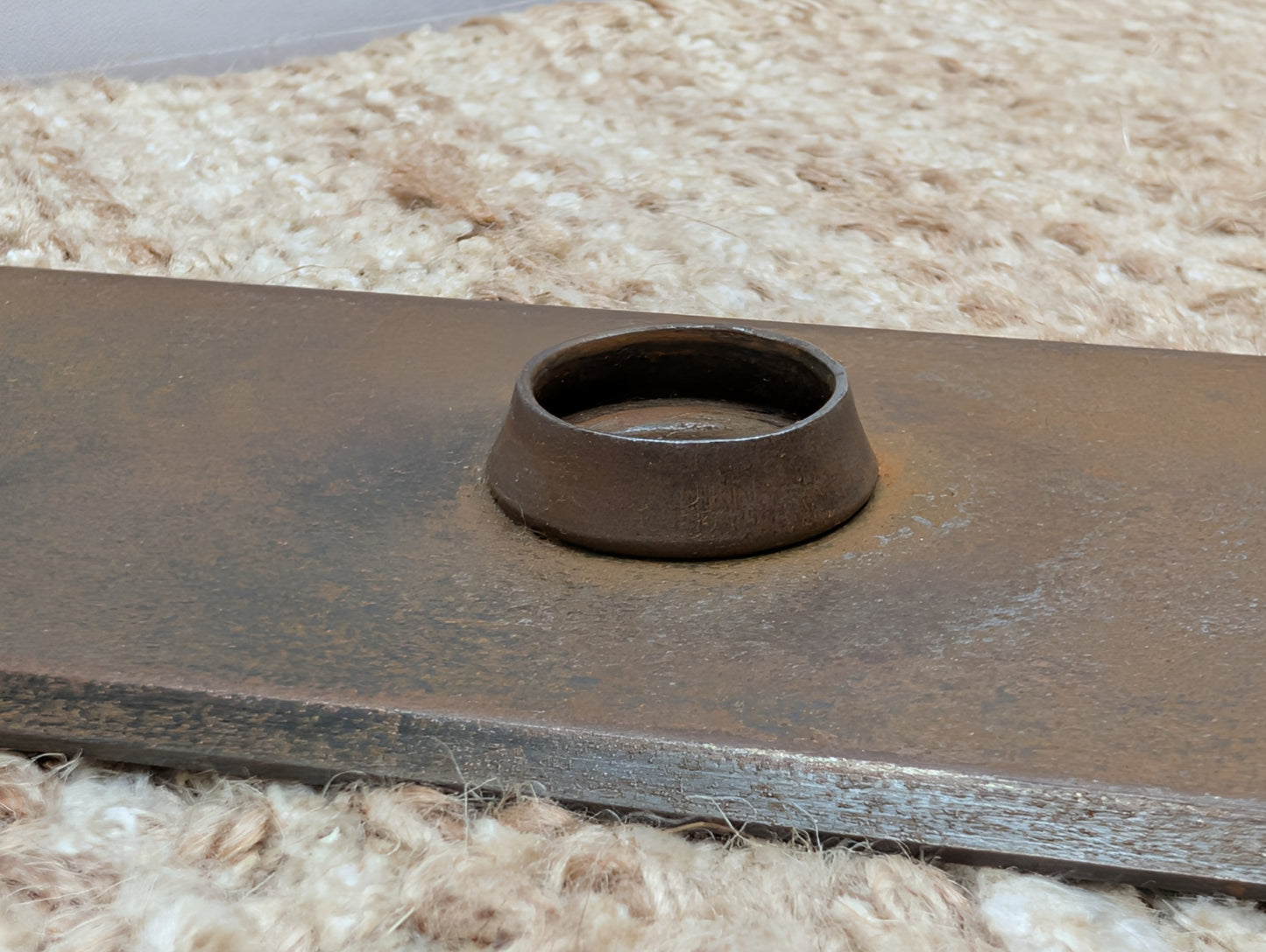 2 3/4" x 10" Antique Stamped Steel Door Knob Plate