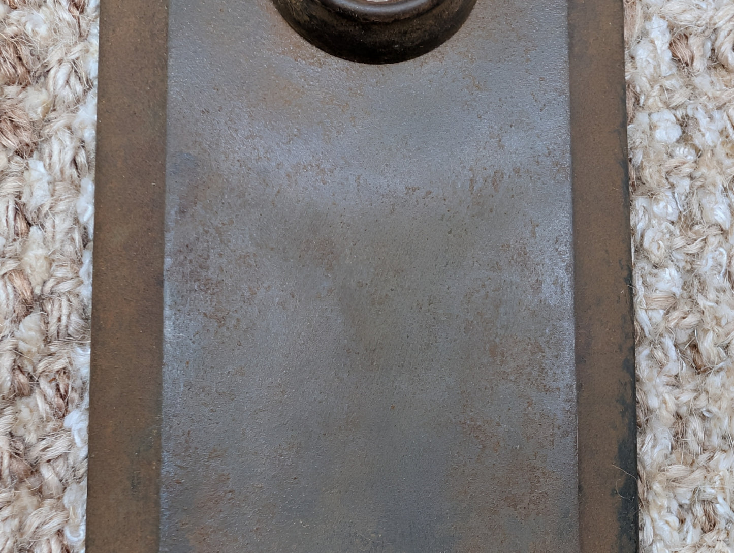 2 3/4" x 10" Antique Stamped Steel Door Knob Plate