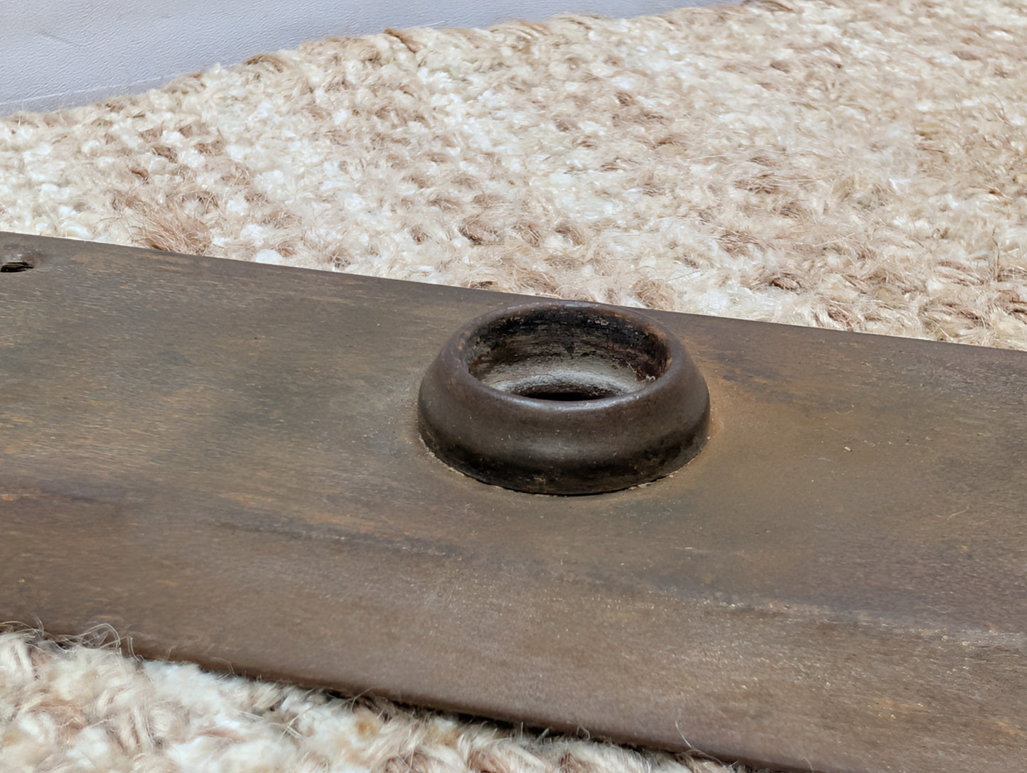 2 3/4" x 10" Antique Stamped Steel Door Knob Plate