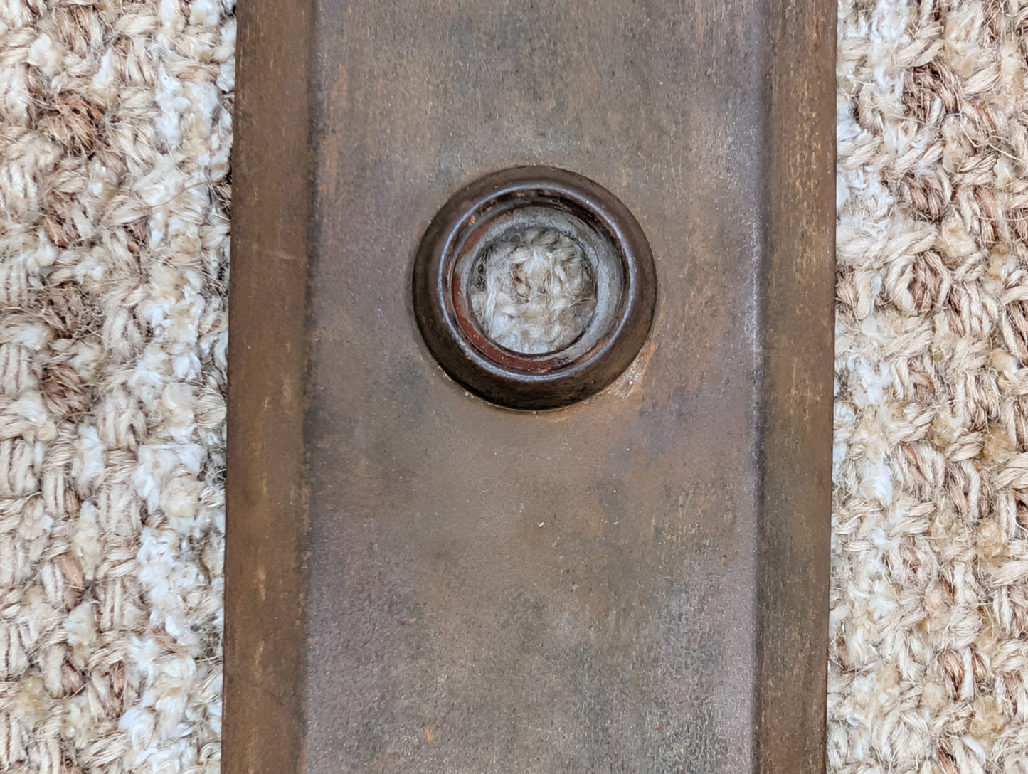 2 3/4" x 10" Antique Stamped Steel Door Knob Plate