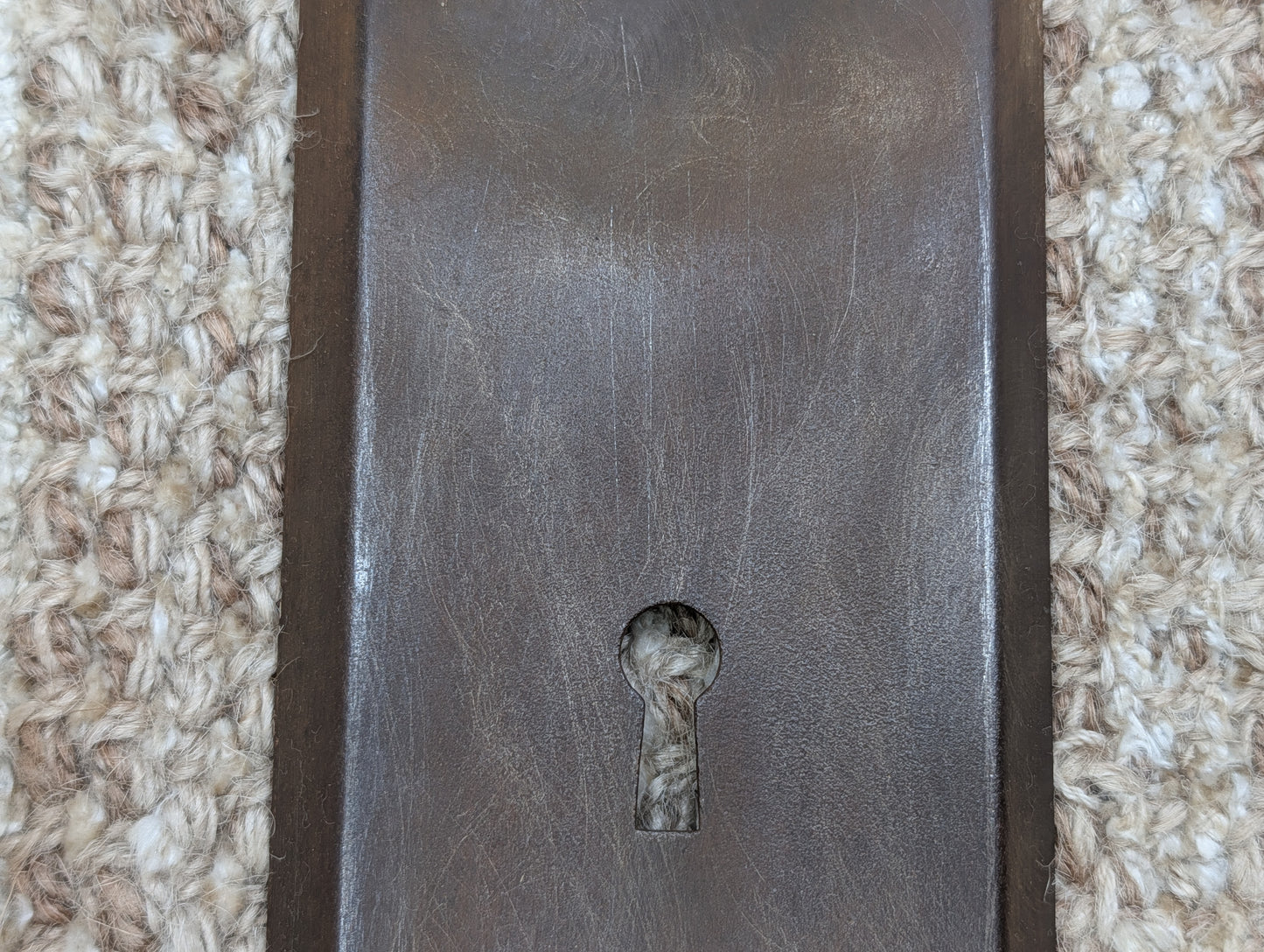 2 3/4" x 10" Antique Stamped Steel Door Knob Plate