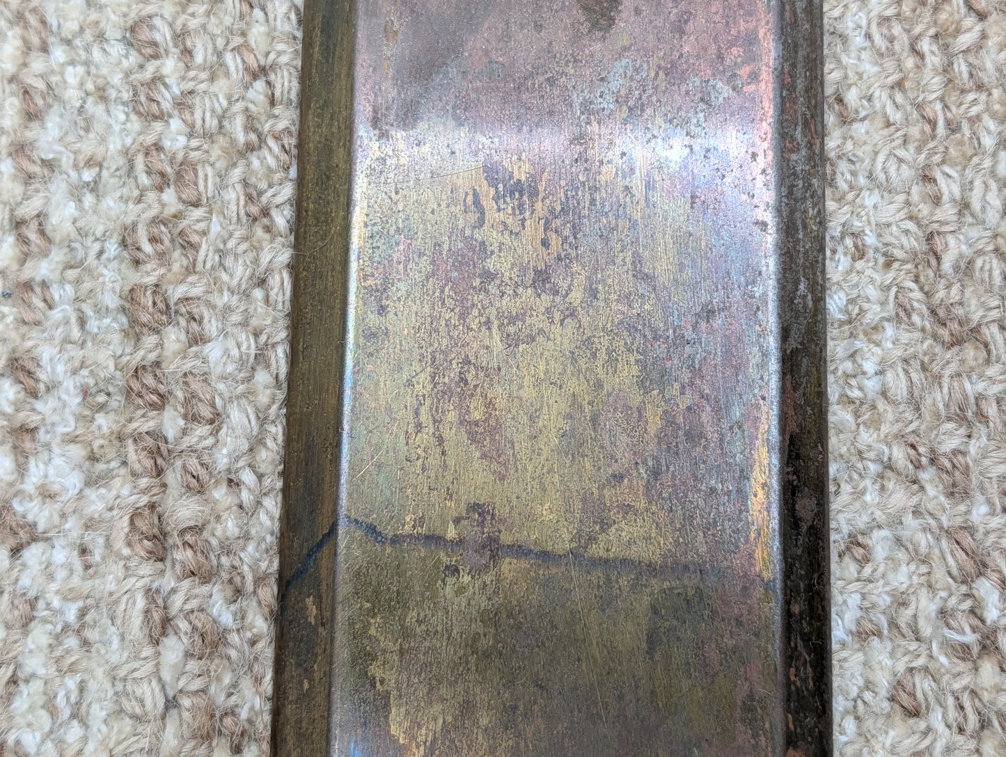 3" x 10" Antique Brass Plated Stamped Steel Door Push Plate