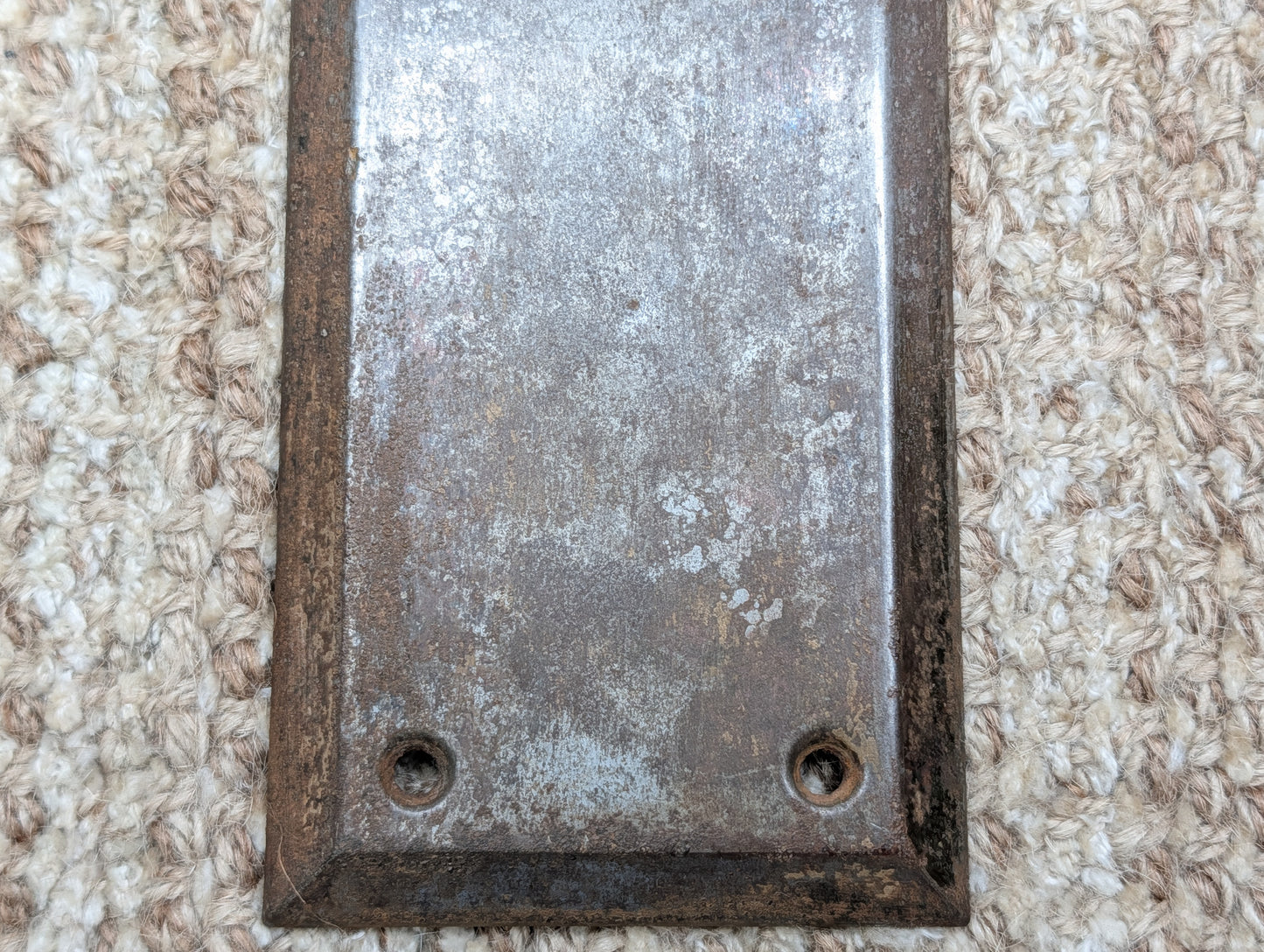 3" x 10" Antique Brass Plated Stamped Steel Door Push Plate