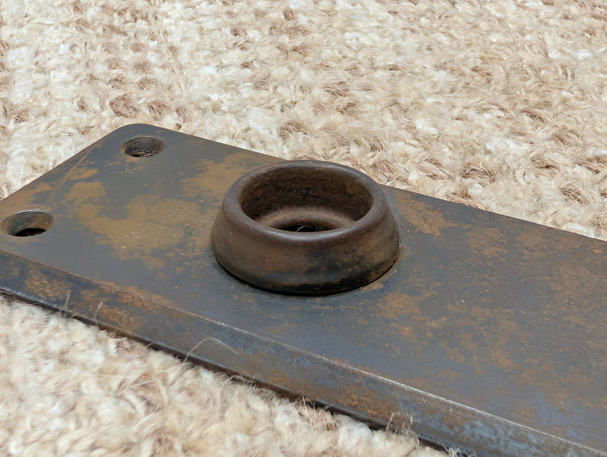 2" x 6" Antique Stamped Steel Door Knob Plate
