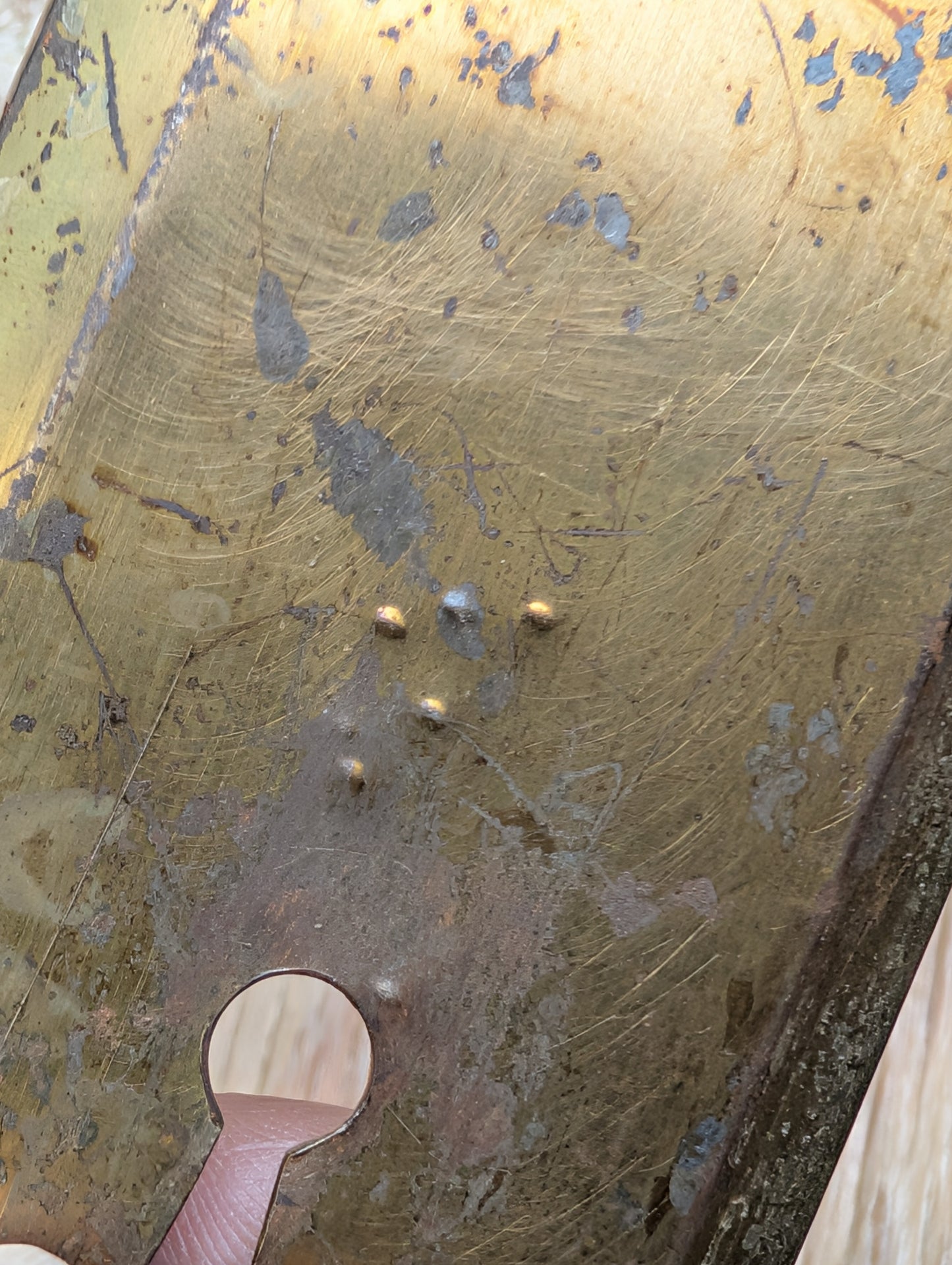 2 1/4" x 7" Antique Steel Door Knob Plate