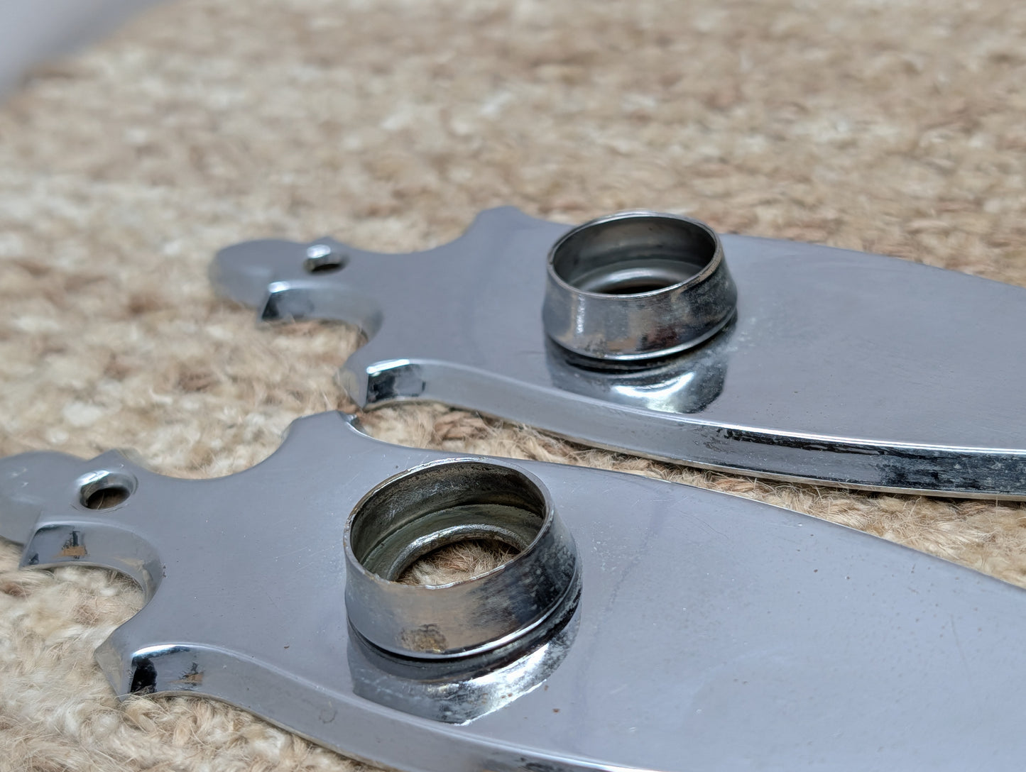 Pair 1 3/4" x 7" Antique Brass Door Knob Plates
