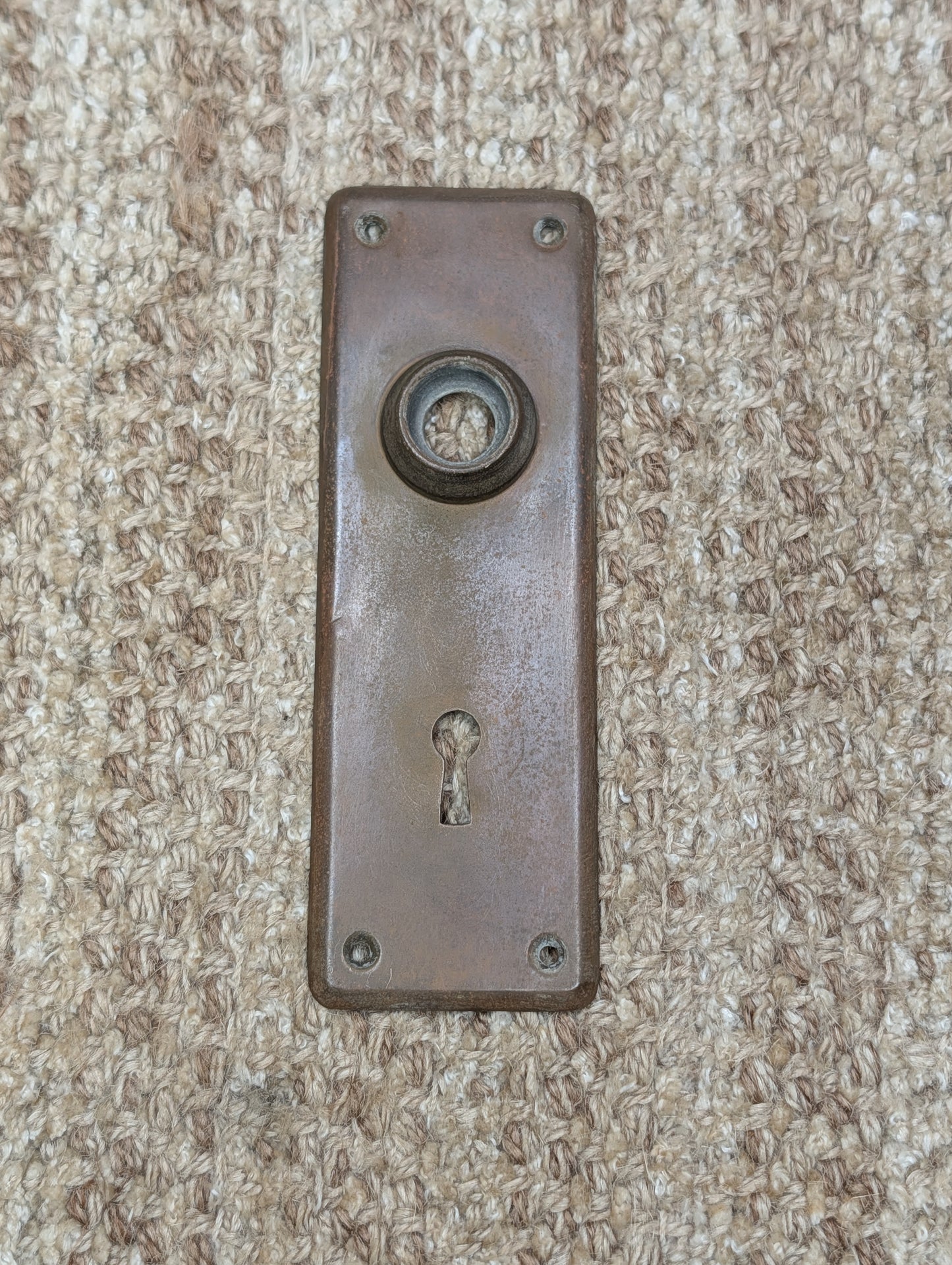 2" x 6" Antique Brass Door Knob Plate
