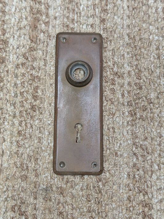 2" x 6" Antique Brass Door Knob Plate