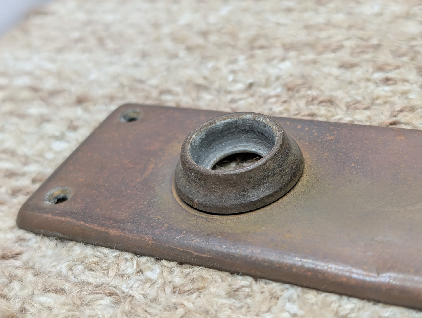 2" x 6" Antique Brass Door Knob Plate