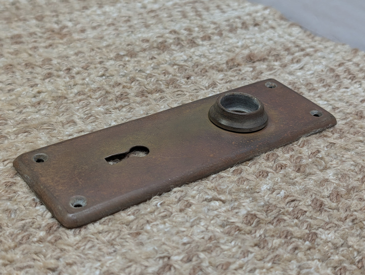 2" x 6" Antique Brass Door Knob Plate