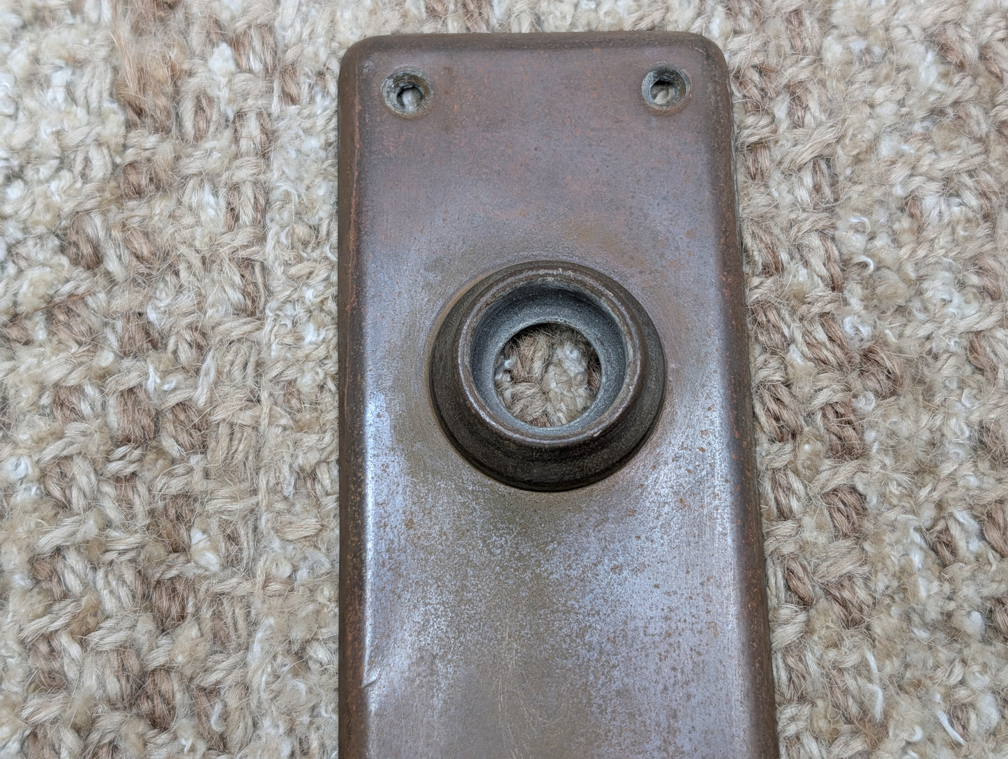 2" x 6" Antique Brass Door Knob Plate