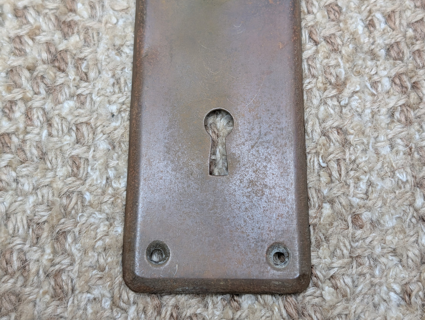 2" x 6" Antique Brass Door Knob Plate