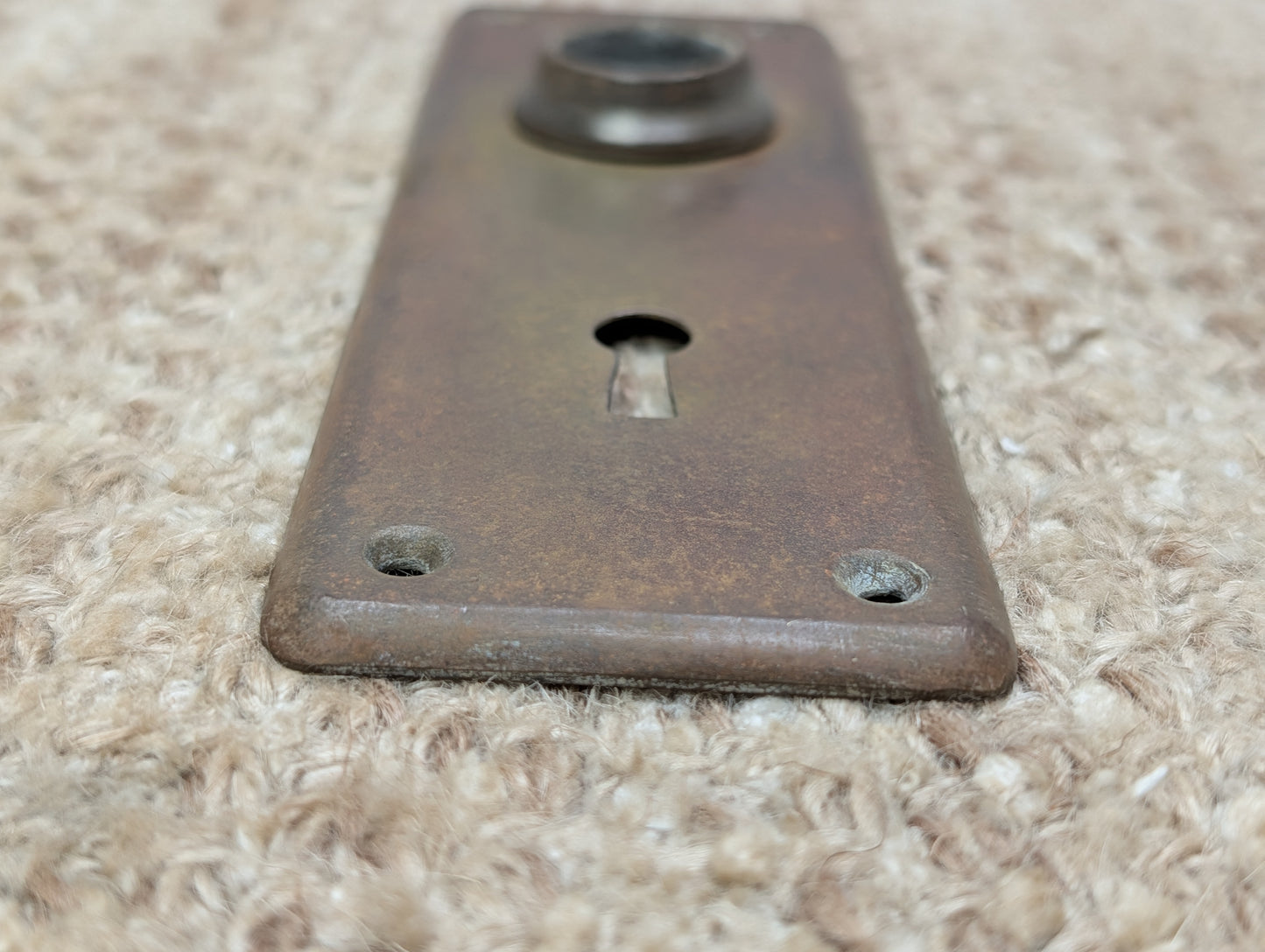 2" x 6" Antique Brass Door Knob Plate