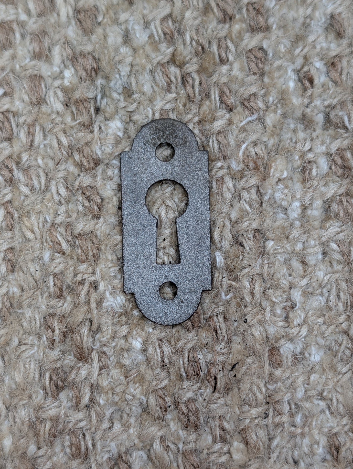 3/4" x 1 13/16" Antique Cast Iron Key Hole Cover Escutcheon Door Hardware