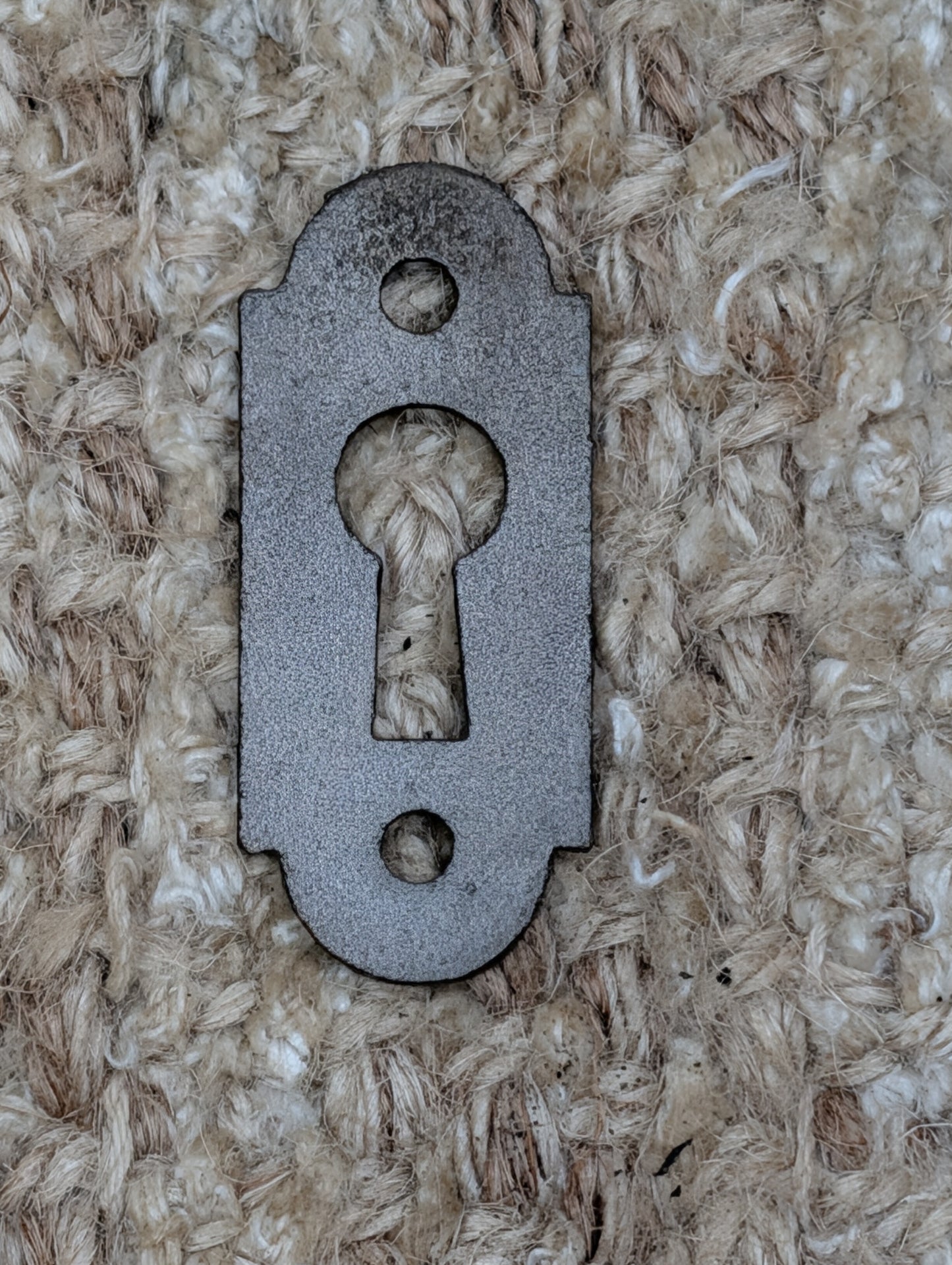 3/4" x 1 13/16" Antique Cast Iron Key Hole Cover Escutcheon Door Hardware