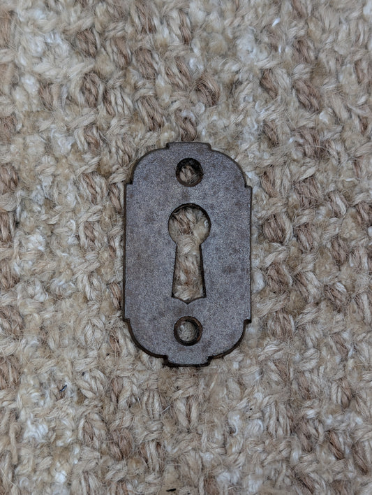1  1/16" x 1  15/16" Antique Cast Iron Key Hole Cover Escutcheon Door Hardware