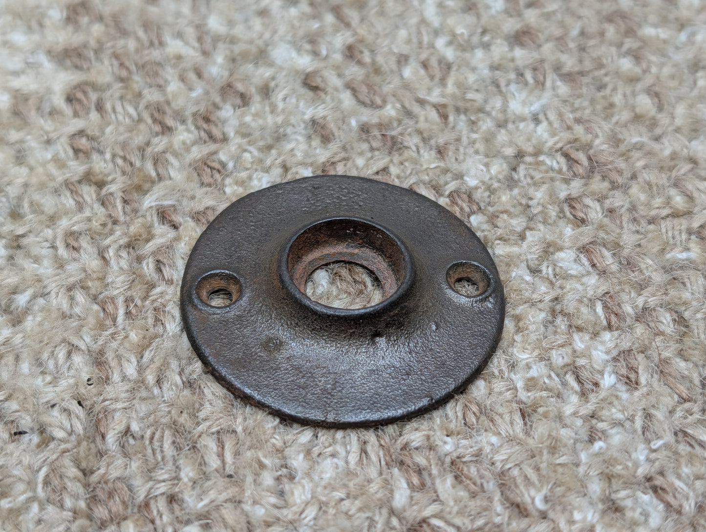 1 7/8" Antique Cast Iron Rosette Escutcheon For Door Knob