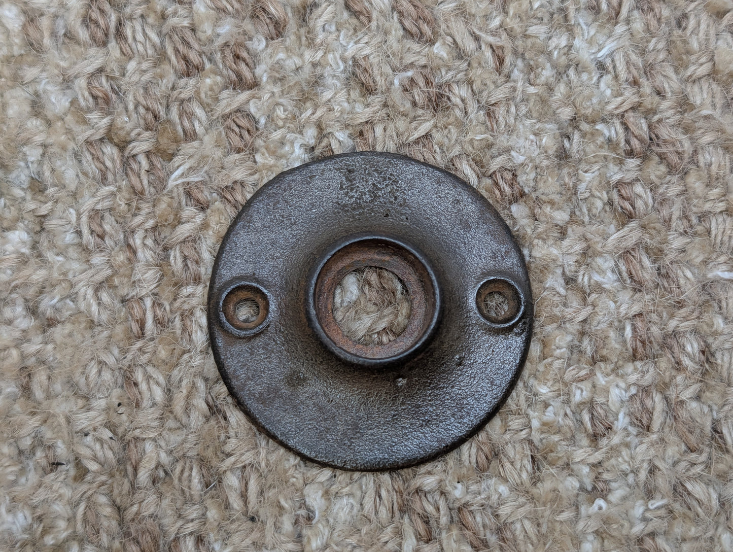 1 7/8" Antique Cast Iron Rosette Escutcheon For Door Knob