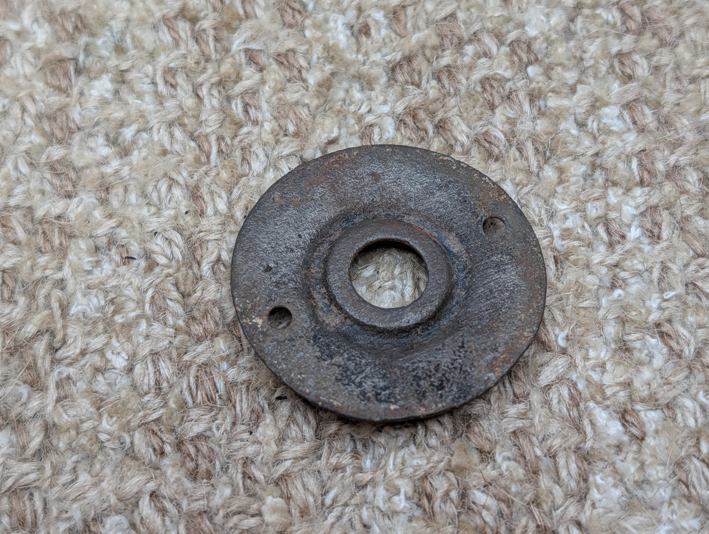 1 7/8" Antique Cast Iron Rosette Escutcheon For Door Knob