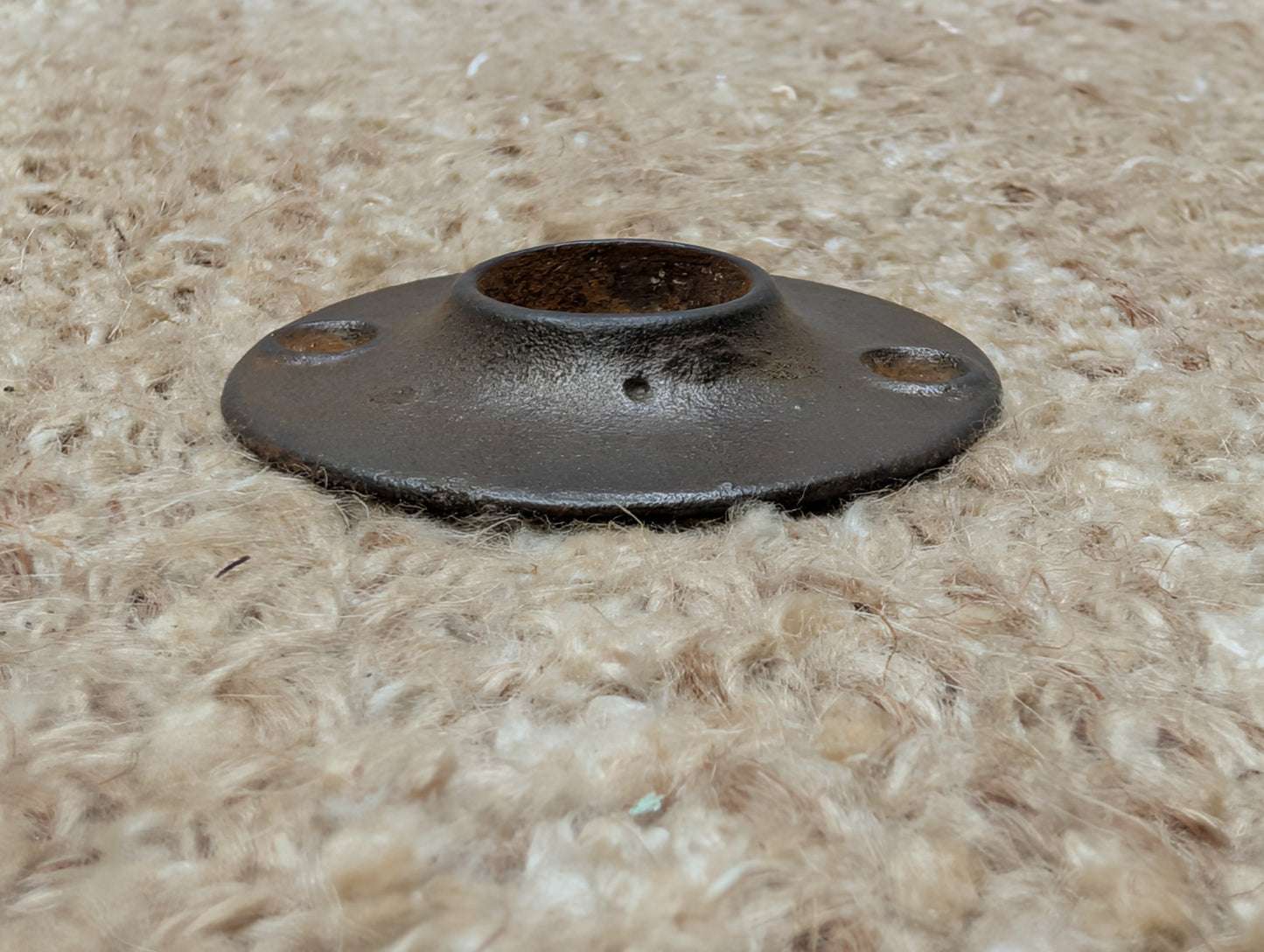 1 7/8" Antique Cast Iron Rosette Escutcheon For Door Knob