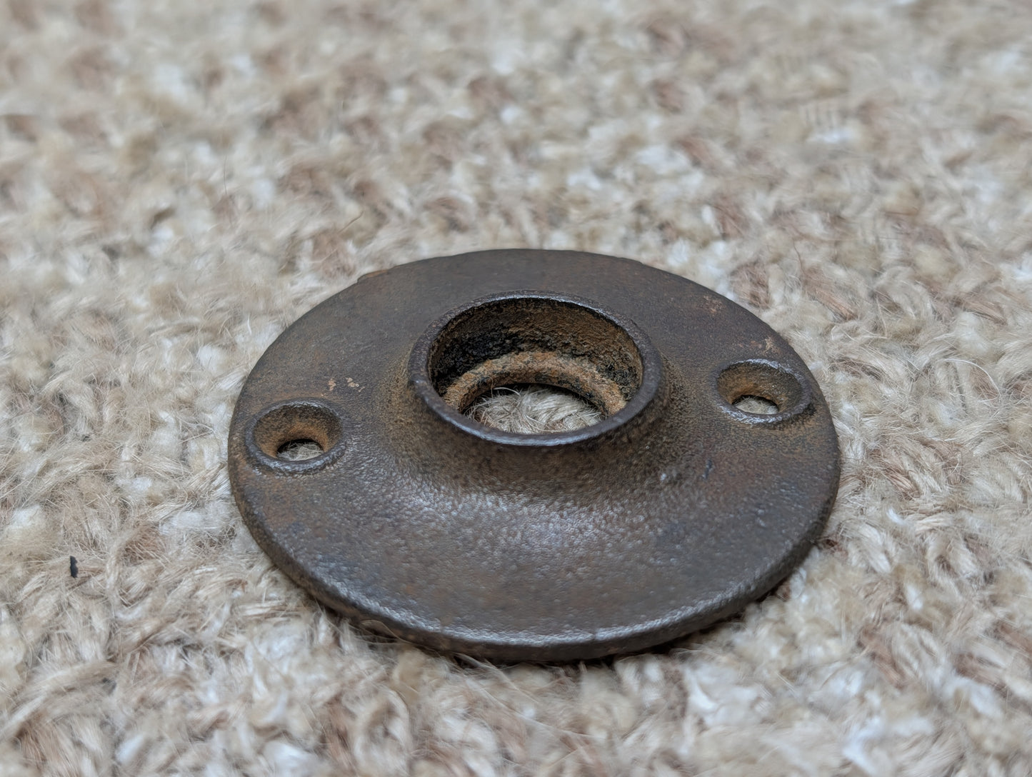1 7/8" Antique Cast Iron Rosette Escutcheon For Door Knob