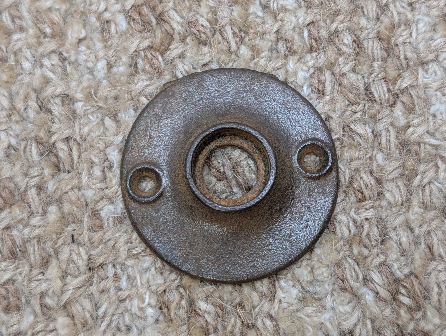 1 7/8" Antique Cast Iron Rosette Escutcheon For Door Knob