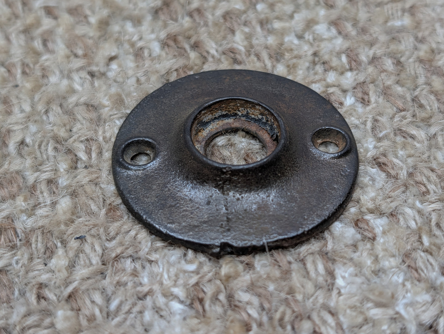 1 7/8" Antique Cast Iron Rosette Escutcheon For Door Knob