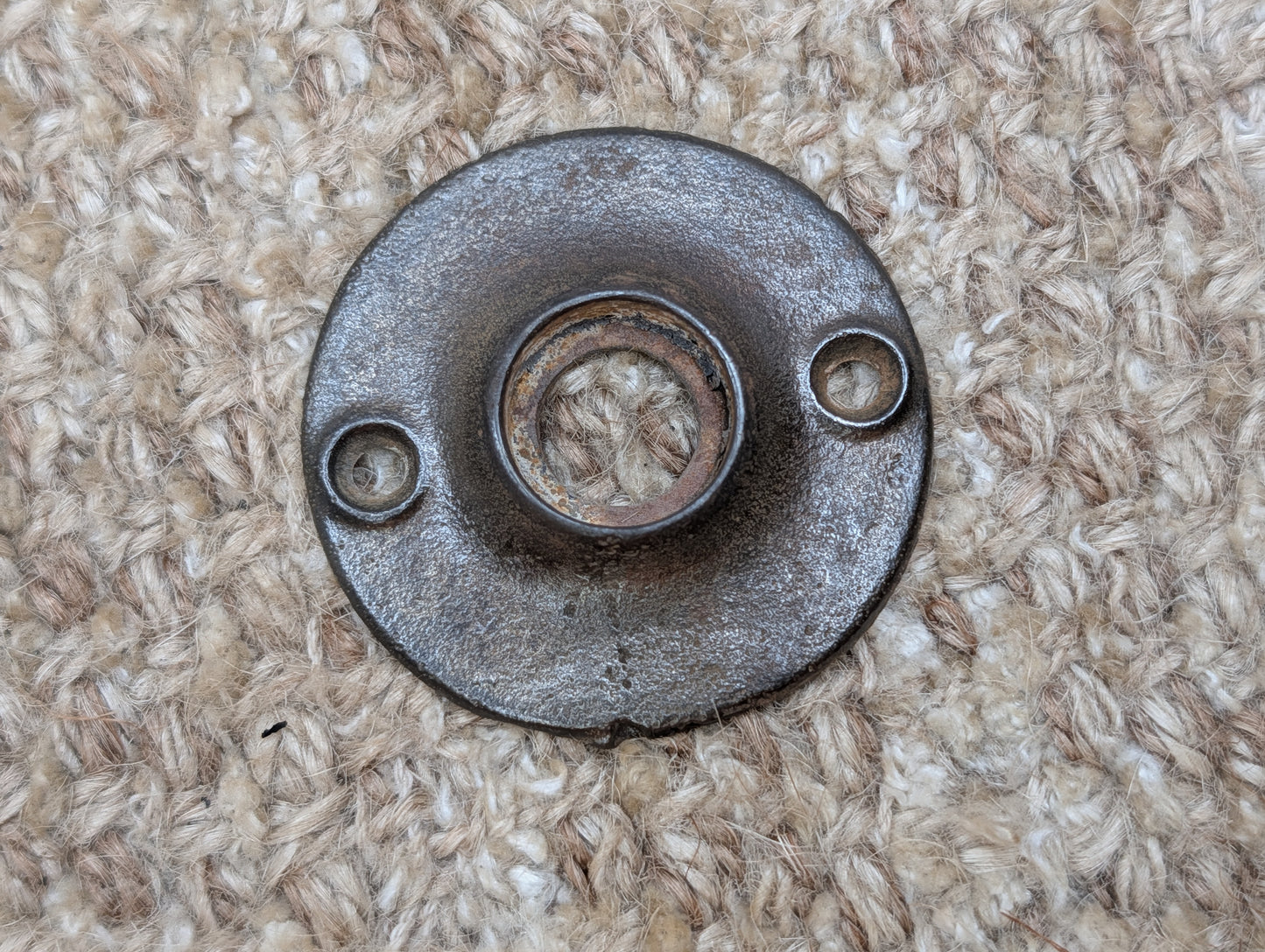 1 7/8" Antique Cast Iron Rosette Escutcheon For Door Knob