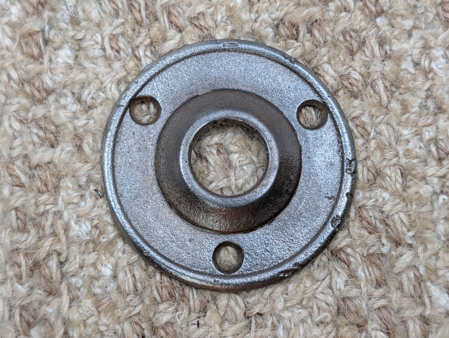2  1/4" Antique Cast Iron Rosette Escutcheon For Door Knob